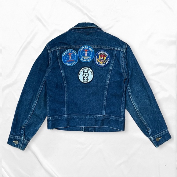 Vintage 80s Patched Lee Jean Jacket - Picture 2 of 12